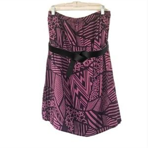 🆕 Hello Miss Purple Geometric Tube Top Dress